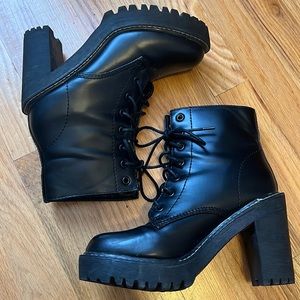 Heeled Combat Boots